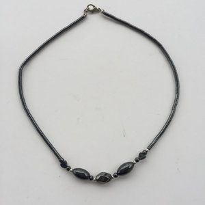 Hematite beaded necklace